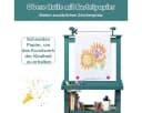 COSTWAY Kinder Staffelei Blau Doppelseitig mit Magneten & 2 Boxen Bild 5