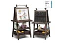 COSTWAY Kinder Staffelei Doppelseitig mit Magneten & 2 Boxen Bild 2