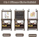 COSTWAY Kinder Staffelei Doppelseitig mit Magneten & 2 Boxen Bild 4