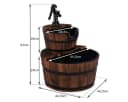 COSTWAY Gartenbrunnen Holz Wasserbecken 44,50x44,50 cm Wasserpumpe Bild 5