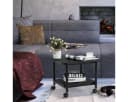 COSTWAY Druckertisch Schwarz mit 2 Ebenen und Rollen Bild 5