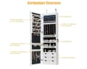 COSTWAY Schmuckschrank mit LED & Ganzkörperspiegel Bild 5