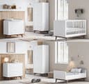 QMM TraumMöbel Babyzimmer-Komplettset Maddy 4-tlg. Weiß-Walnuss Bild 2