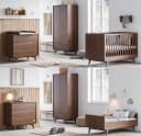 QMM TraumMöbel Babyzimmer-Komplettset Maddy 4-tlg. Weiß-Walnuss Bild 2