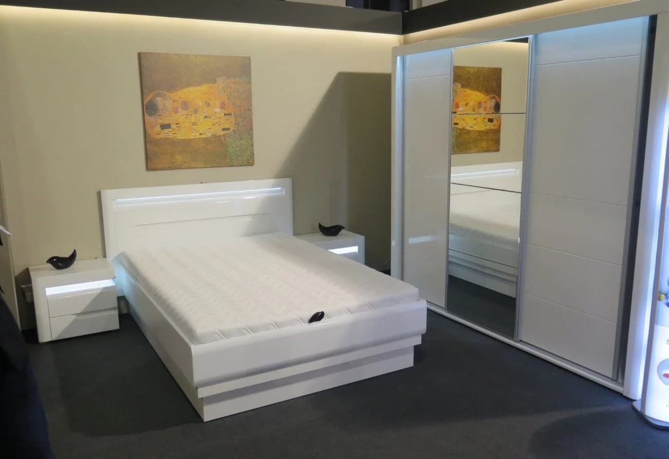 QMM TraumMöbel Schlafzimmer-Set Iris Set C 160/180x200 cm LED