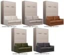 QMM TraumMöbel Schrankbett GN 140x200 congo mit LED & Sofa Bild 3