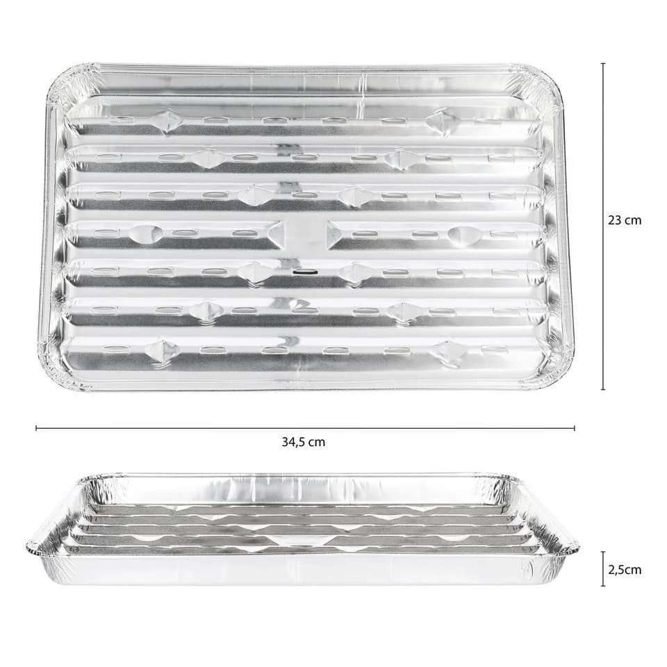 Vaily Grillpfanne Alu Tropfschale für Grill & Backofen