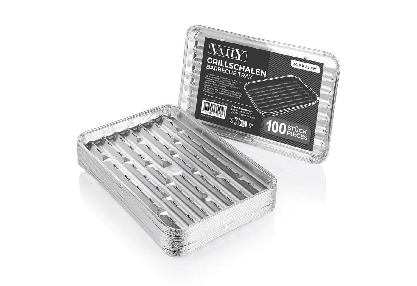 Vaily Grillpfanne Alu Tropfschale für Grill & Backofen - Bild 2