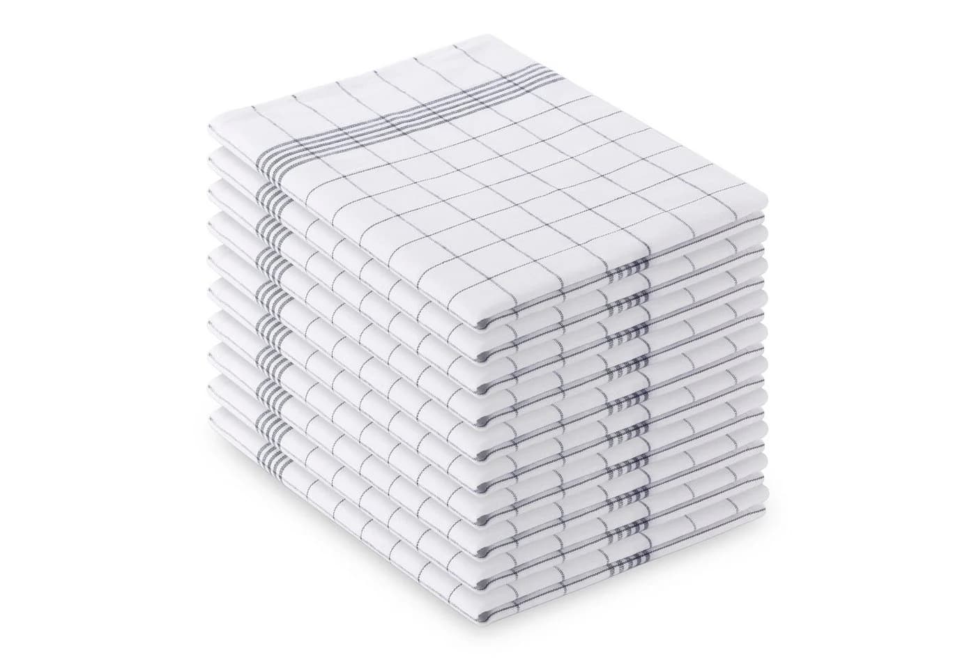 Vaily Geschirrtuch Küchentücher 10er Pack 100% Baumwolle Grau - Bild 2