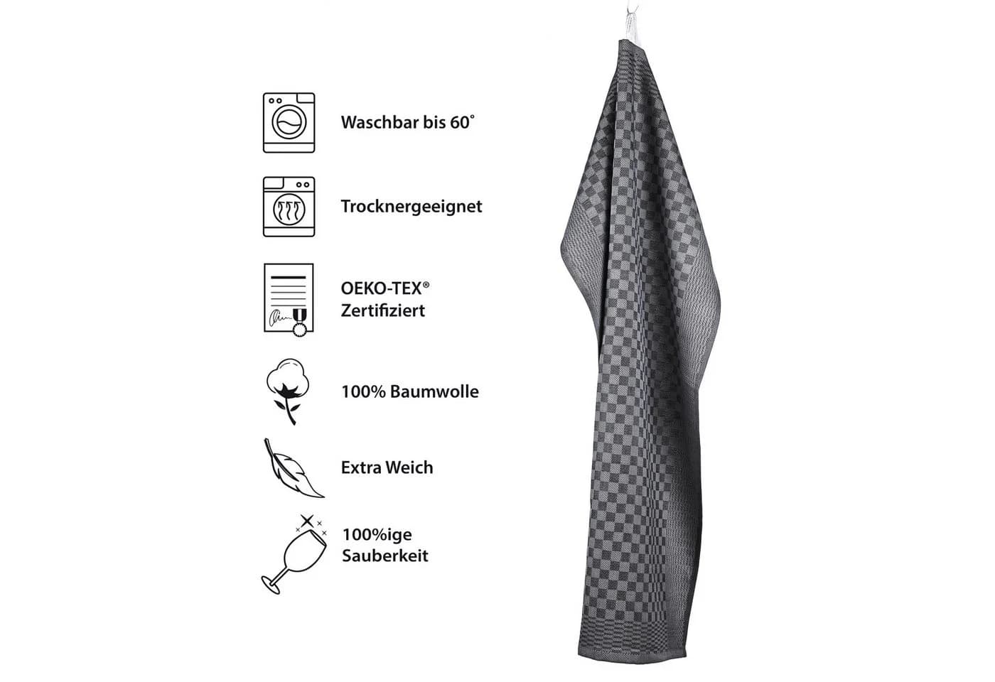 Vaily Geschirrtuch Premium 10er Pack 100% Baumwolle