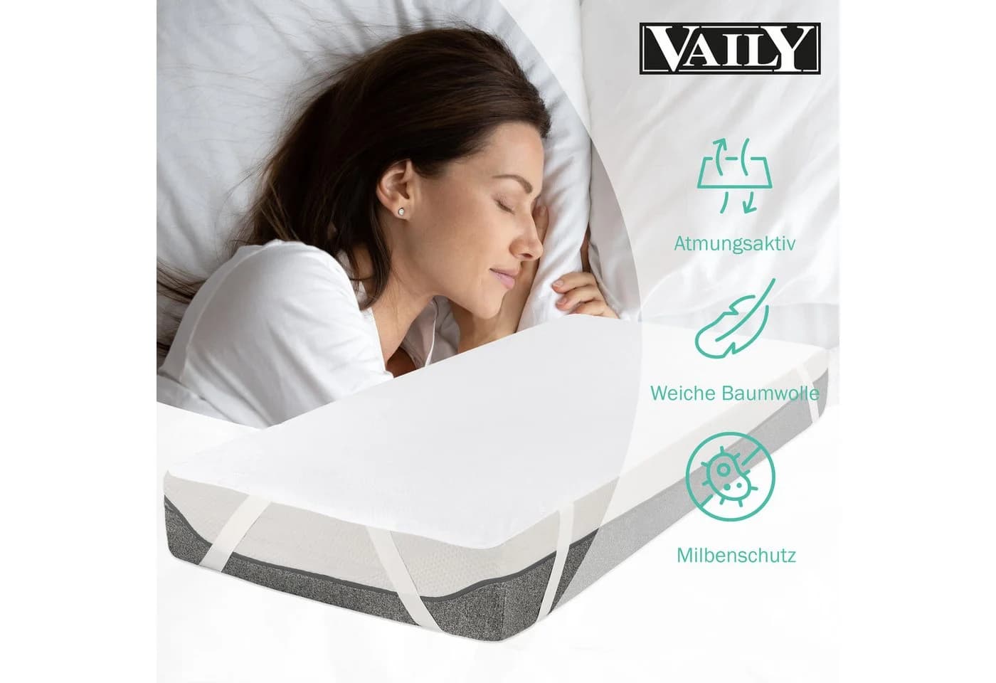 Vaily Matratzenschoner Wasserdicht Waschbar - Bild 4