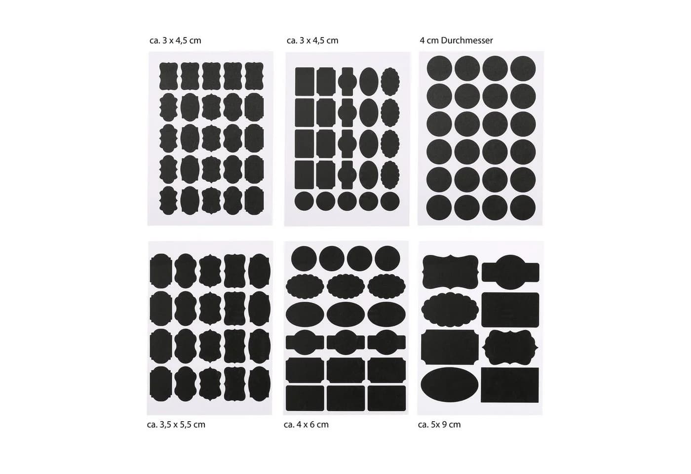 VanHenry Sticker Tafeletiketten selbstklebend 211er Pack inkl. 2 Kreidestifte - Bild 3
