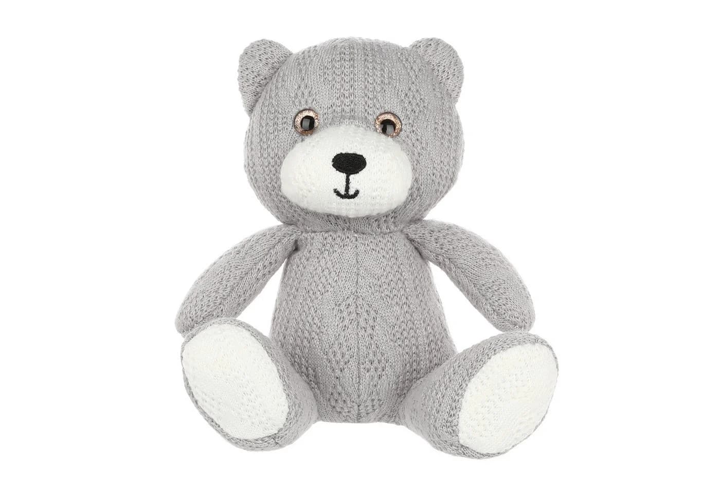 Nordstern Kuscheltier mit Schmusetuch Set - Babygeschenk in Strickoptik Grau - Bild 3
