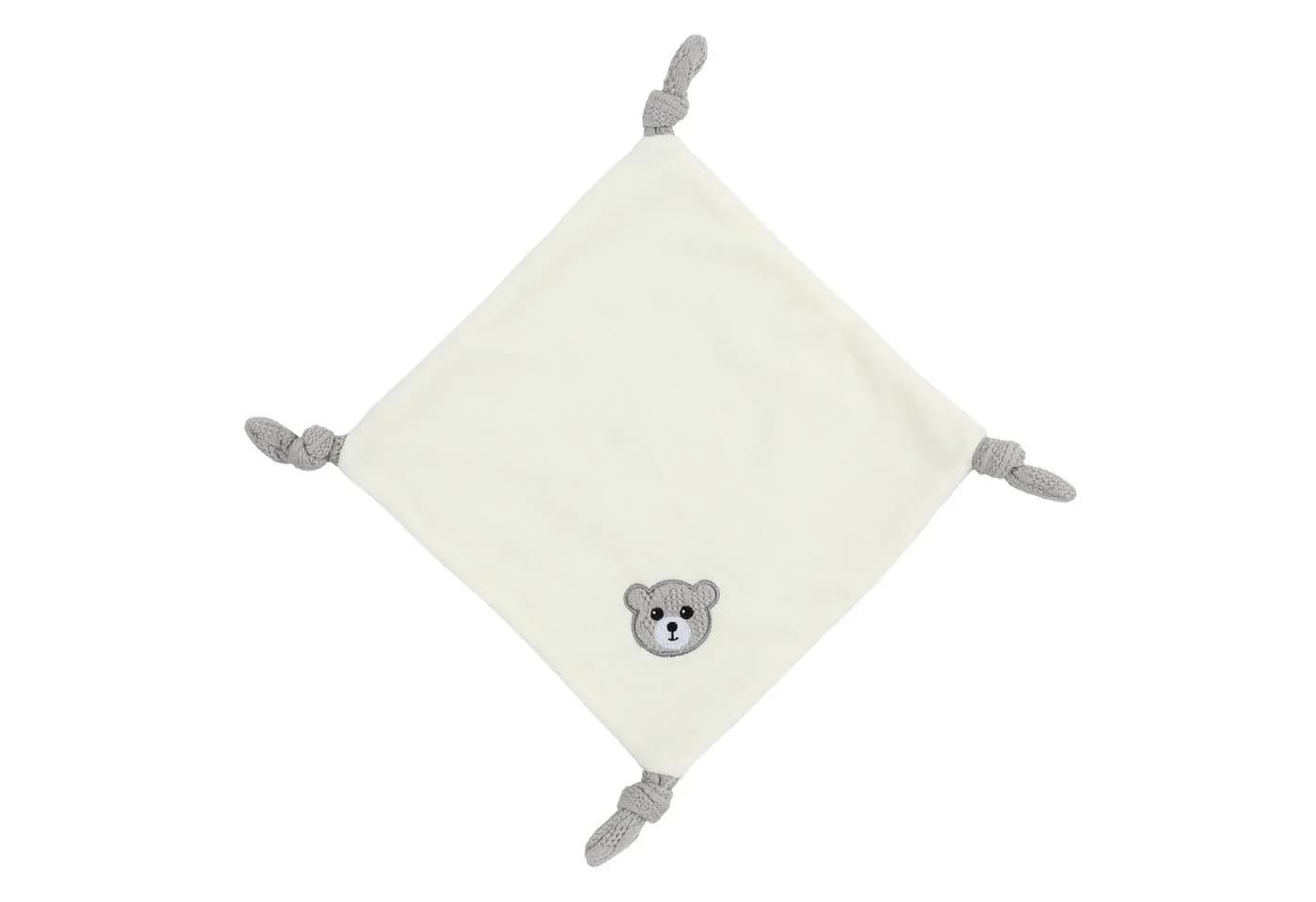 Nordstern Kuscheltier mit Schmusetuch Set - Babygeschenk in Strickoptik Grau - Bild 4
