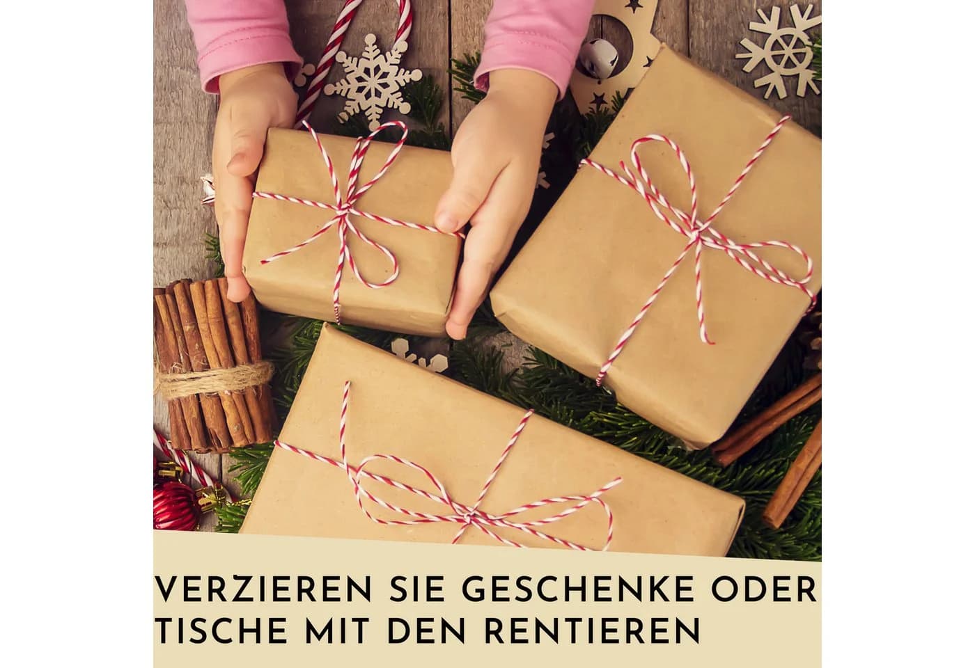 Little Lino Rentier-Set 2-tlg. Waldtier Figur für Weihnachtswichtel - Bild 5