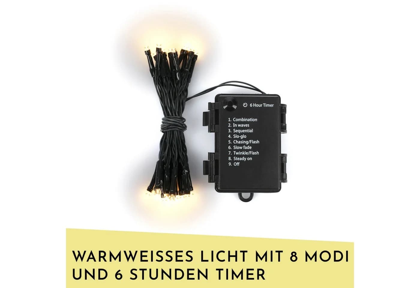 Nordstern LED-Lichterkette WarmWeiß 24-1200 LED Weihnachtsdeko Innen & Außen Batteriebetrieben