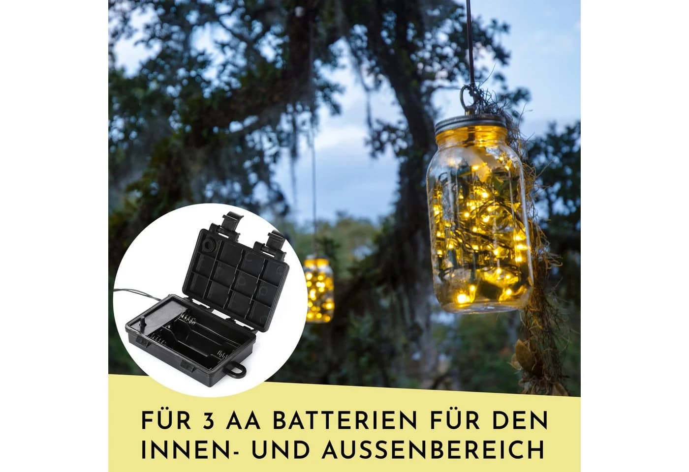 Nordstern LED-Lichterkette WarmWeiß 24-1200 LED Weihnachtsdeko Innen & Außen Batteriebetrieben - Bild 3
