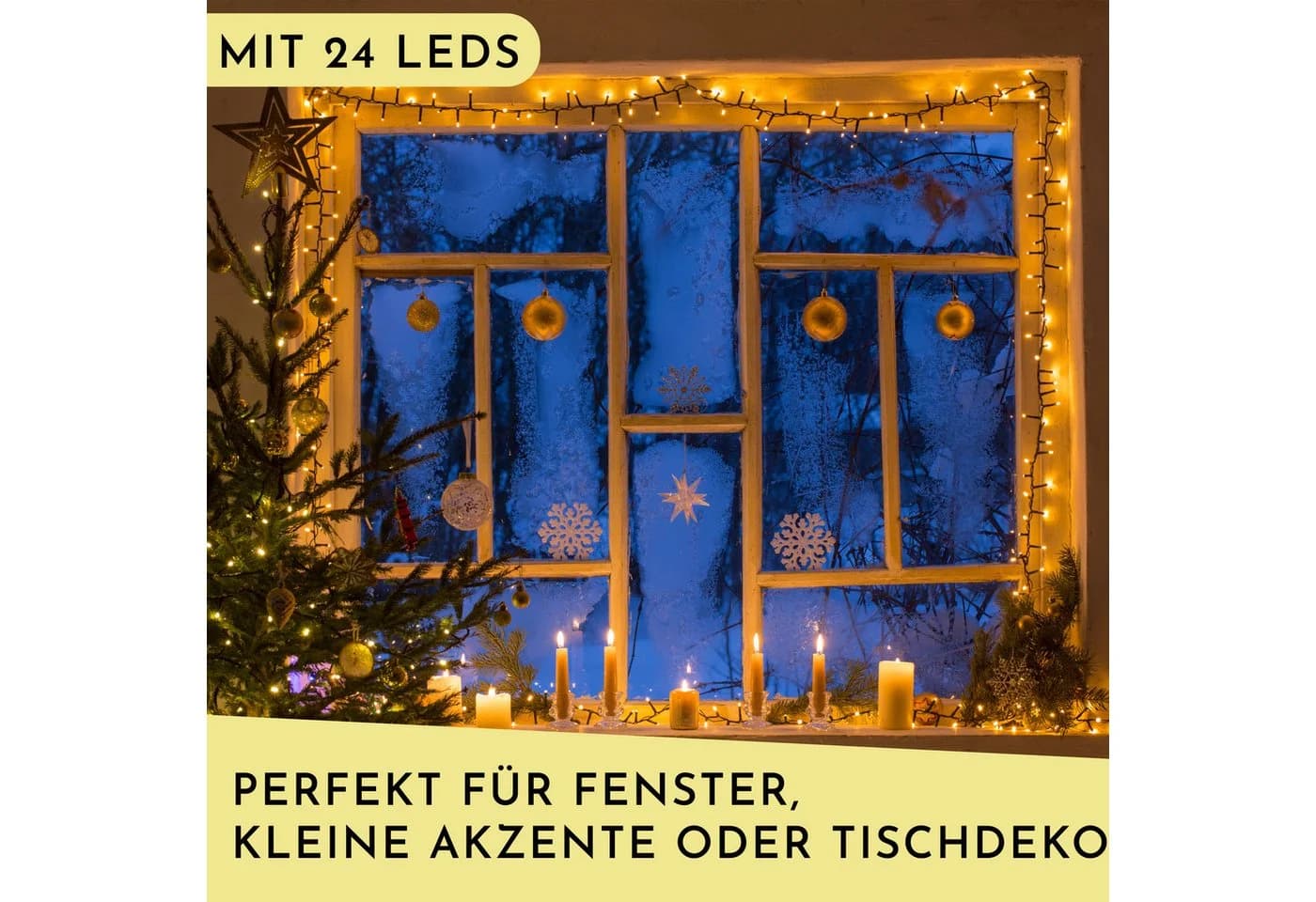 Nordstern LED-Lichterkette WarmWeiß 24-1200 LED Weihnachtsdeko Innen & Außen Batteriebetrieben - Bild 5