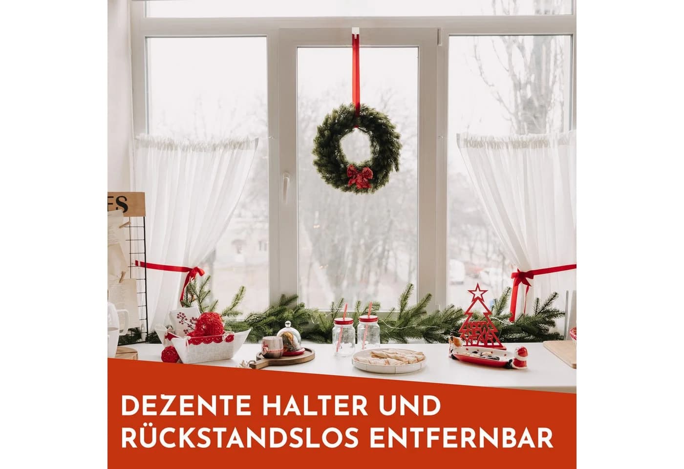 Nordstern Fensterhaken Transparent