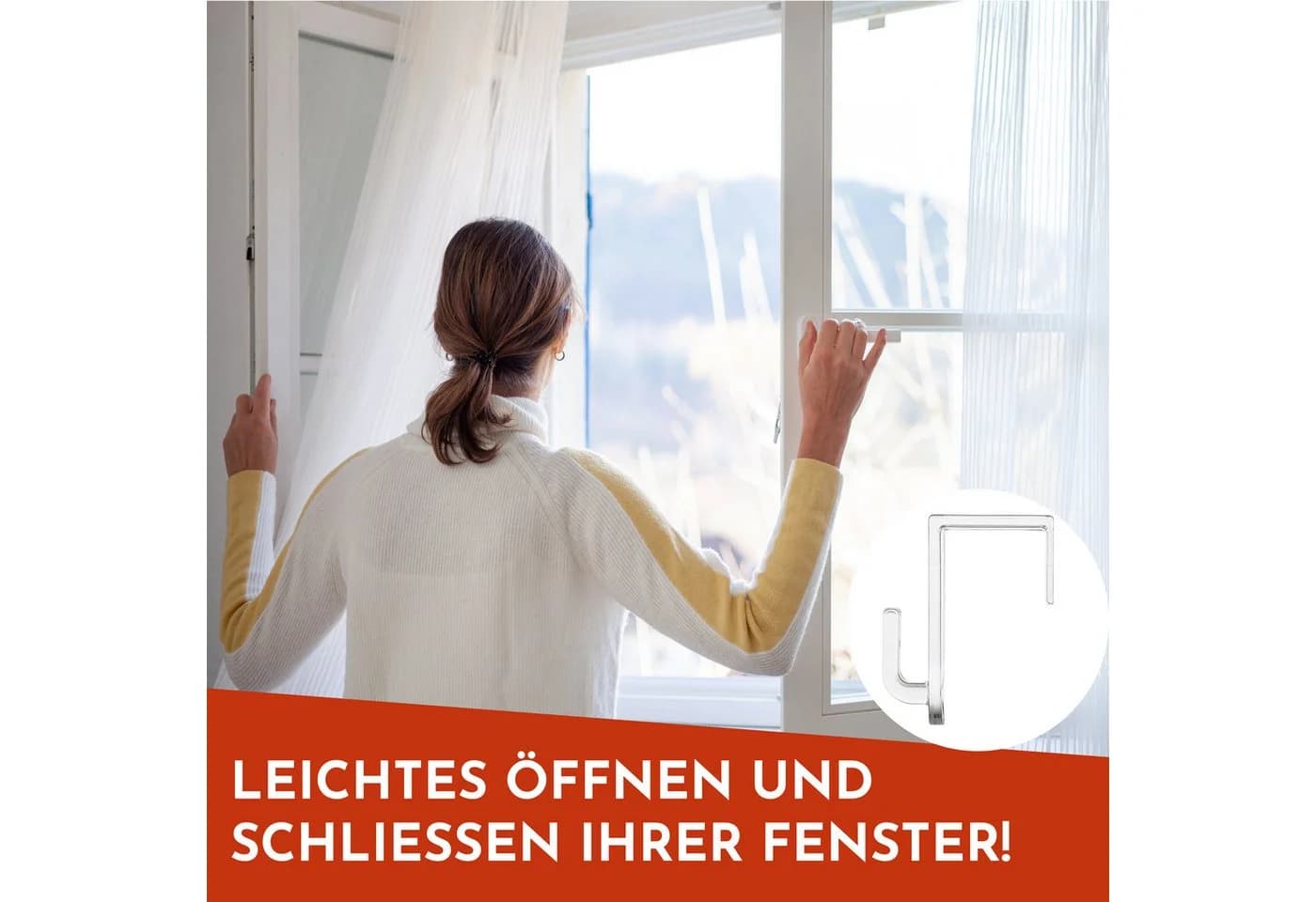Nordstern Fensterhaken Transparent - Bild 3