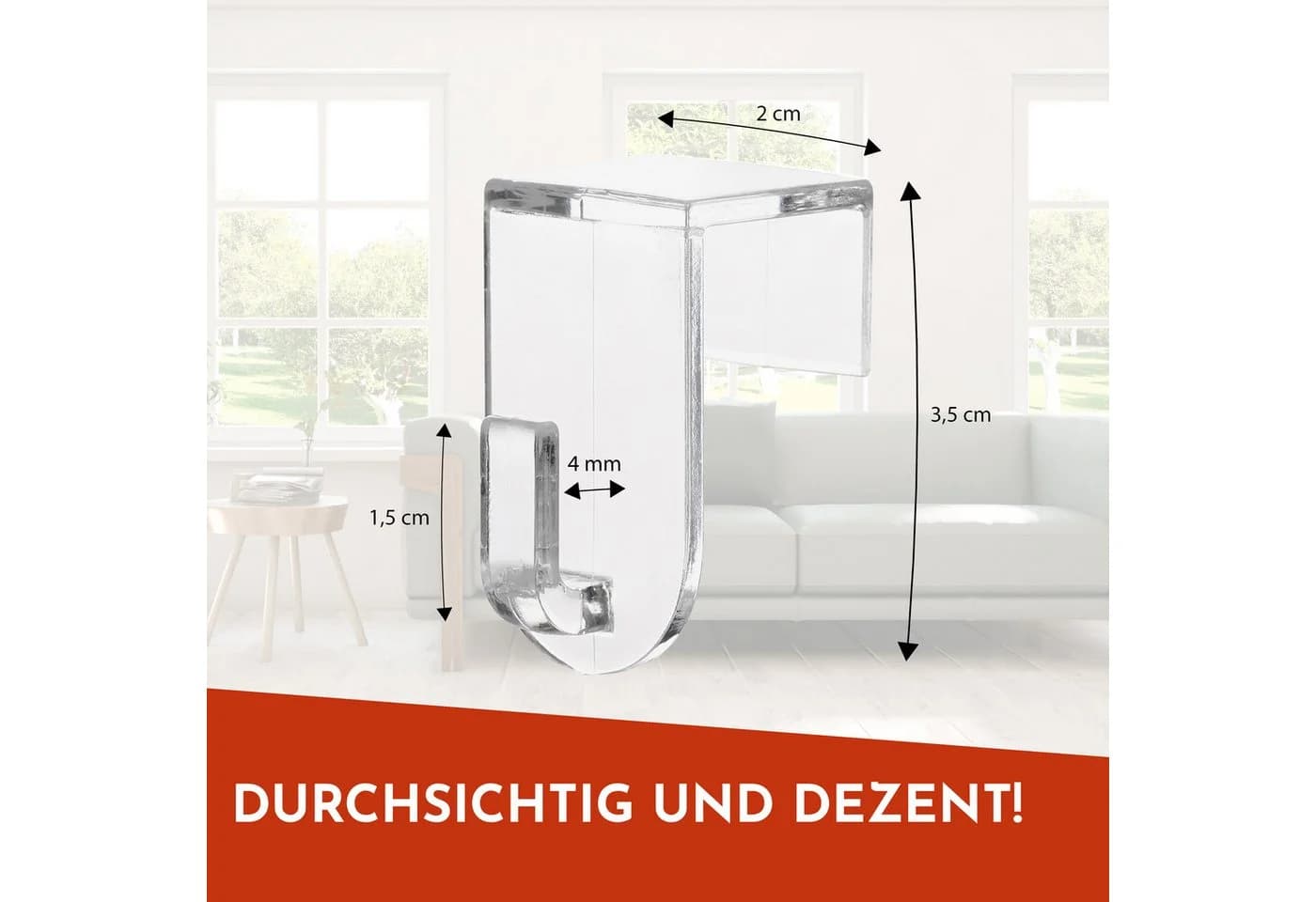 Nordstern Fensterhaken Transparent - Bild 5