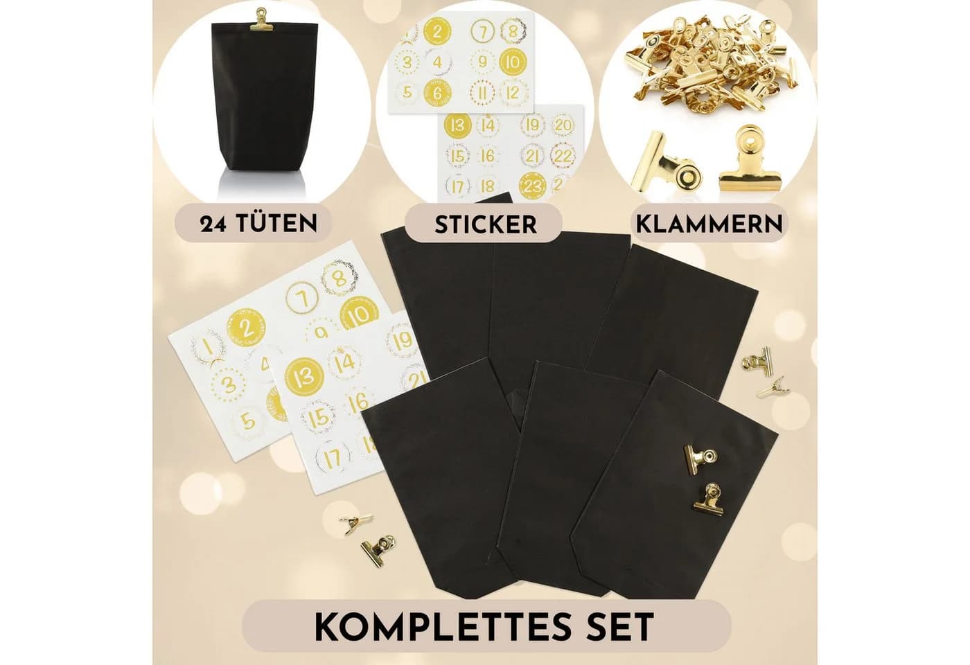 Moderner Adventskalender aus Kraftpapier - Bild 3