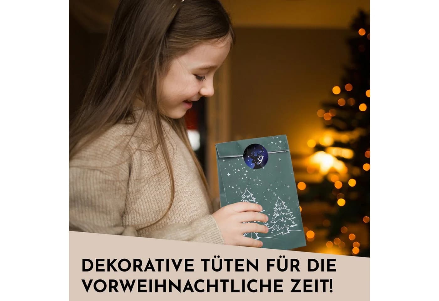 Nordstern befüllbarer Adventskalender DIY Geschenktüten Set 24 Tüten - Bild 4