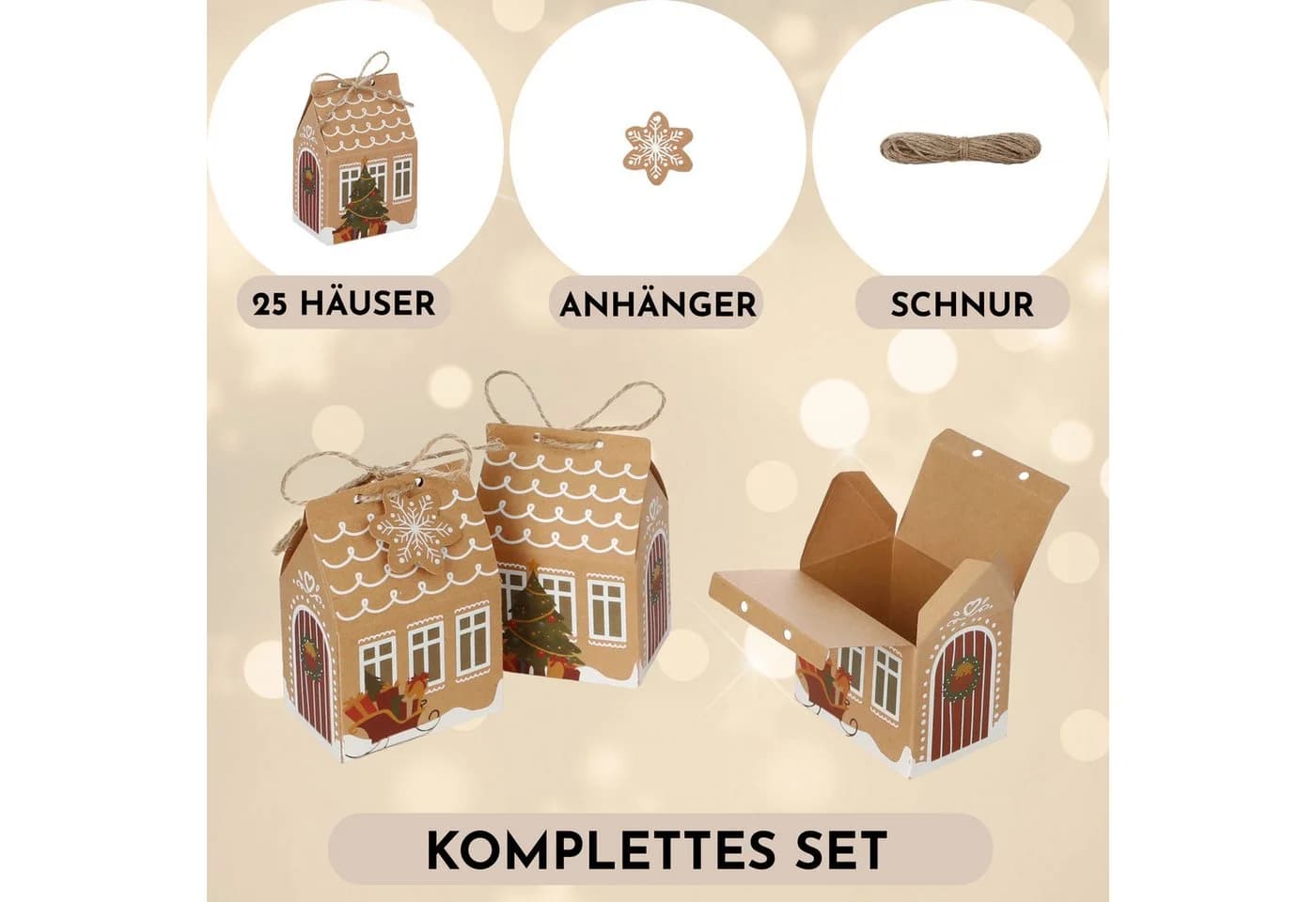 Nordstern befüllbarer Adventskalender 25er Pack, Weihnachtsschachteln für kleine Geschenke - Bild 3