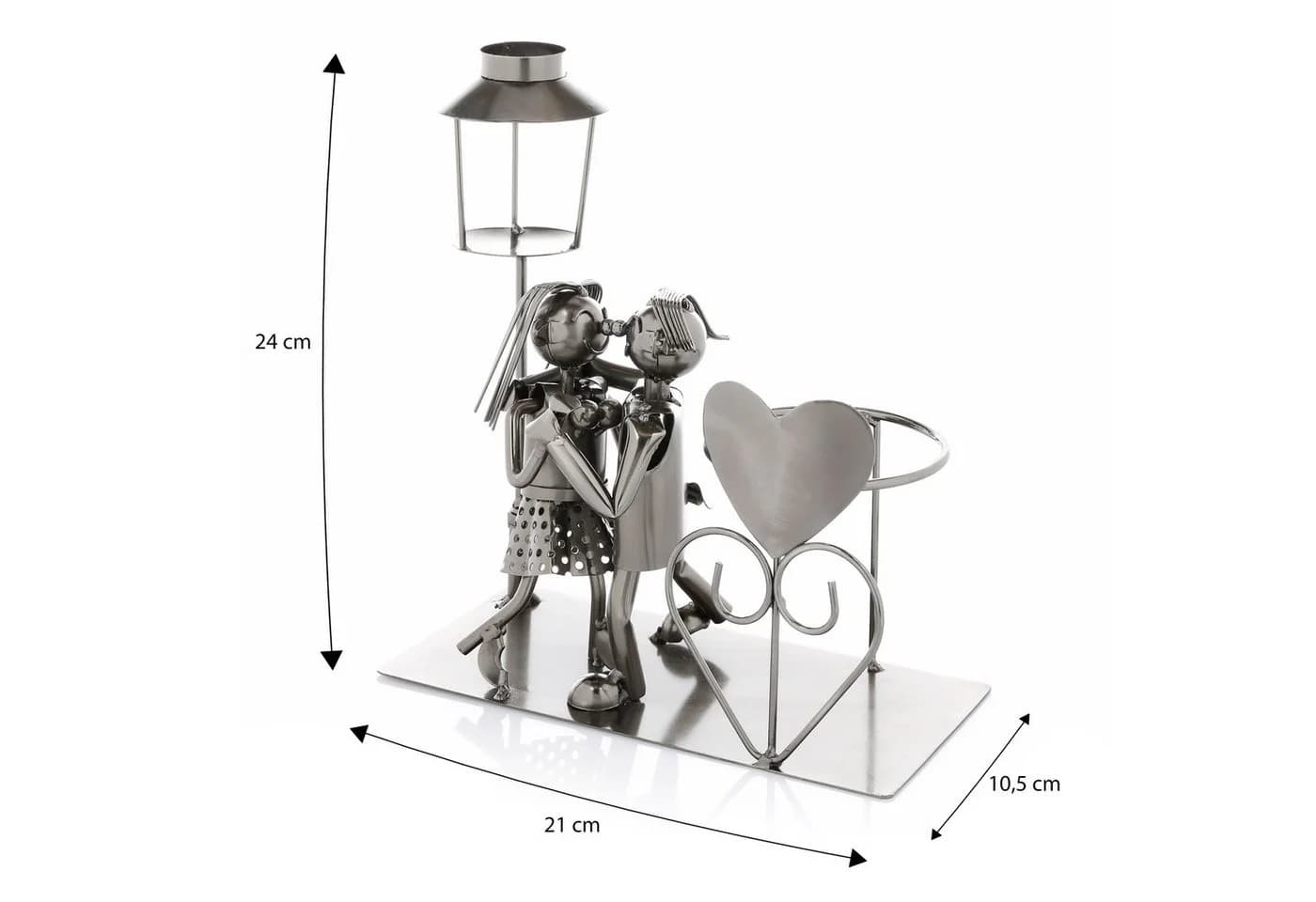 Nordstern Weinflaschenhalter Tanzpaar Silber Metalloptik - Bild 4
