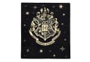 Harry Potter Wohndecke Kuscheldecke Hogwarts Wappen Schwarz/Beige Bild 1