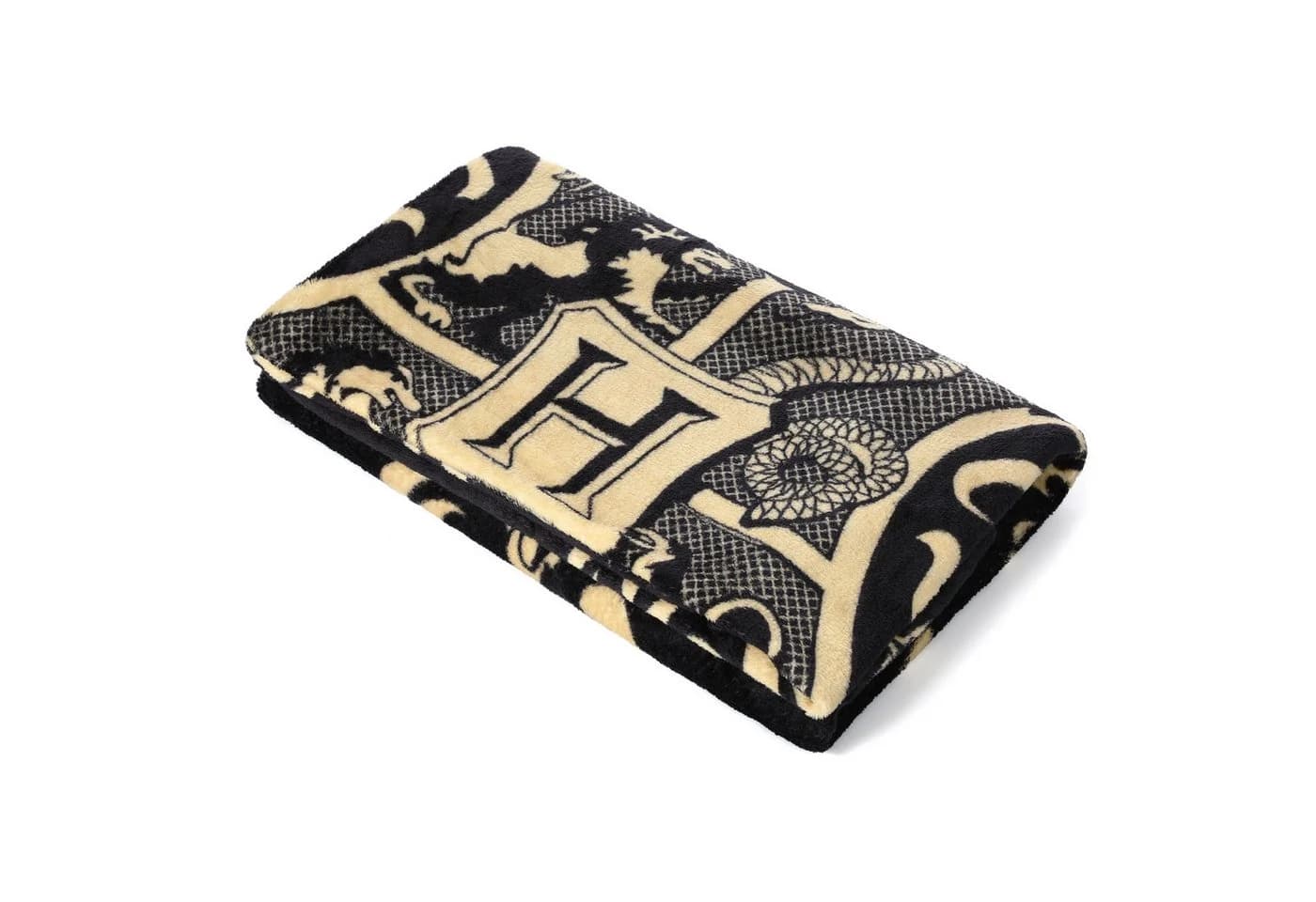 Harry Potter Wohndecke Kuscheldecke Hogwarts Wappen Schwarz/Beige - Bild 5