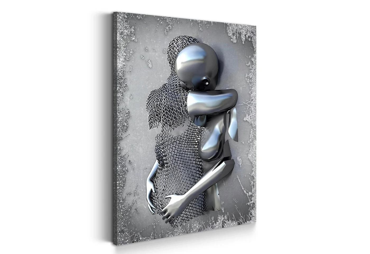 Artedinoi Leinwandbild Silber Metallic-Figuren Modern - Bild 2