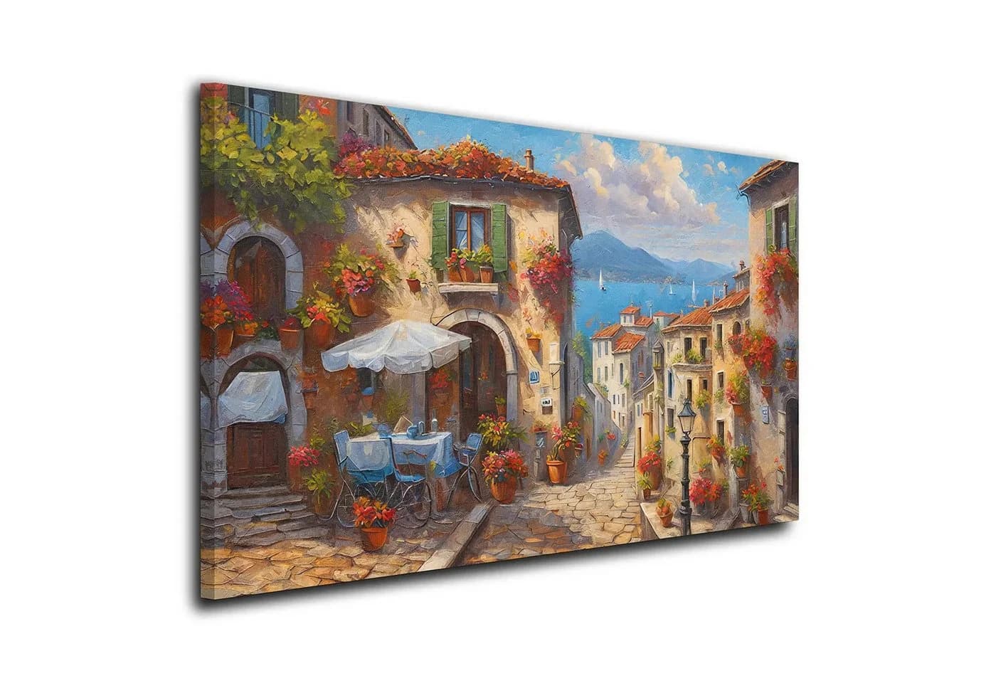 Artedinoi Leinwandbild Italien Altstadt Meeresblick Modern - Bild 2
