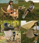 Diyarts Campingstuhl Moon Chair Blau Faltbar Wasserabweisend Bild 4