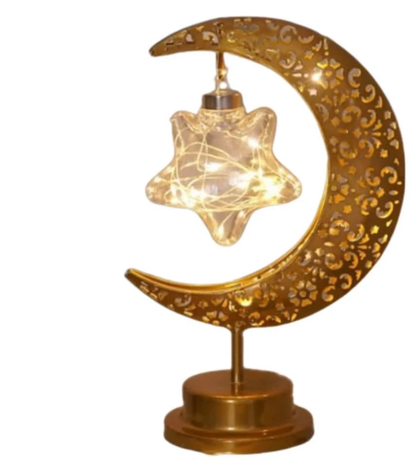 Diyarts Nachttischlampe Stern LED-Glühbirne Warmweiß Metall kabellos - Bild 2