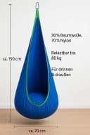 Diyarts Hängehöhle Kinder-Hängesessel Baumwolle 80 kg inkl. Aufhängung & Luftpumpe Bild 5
