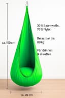 Diyarts Hängehöhle Hängesitz Set Kinder-Hängesessel Grün Baumwolle 80 kg Bild 5