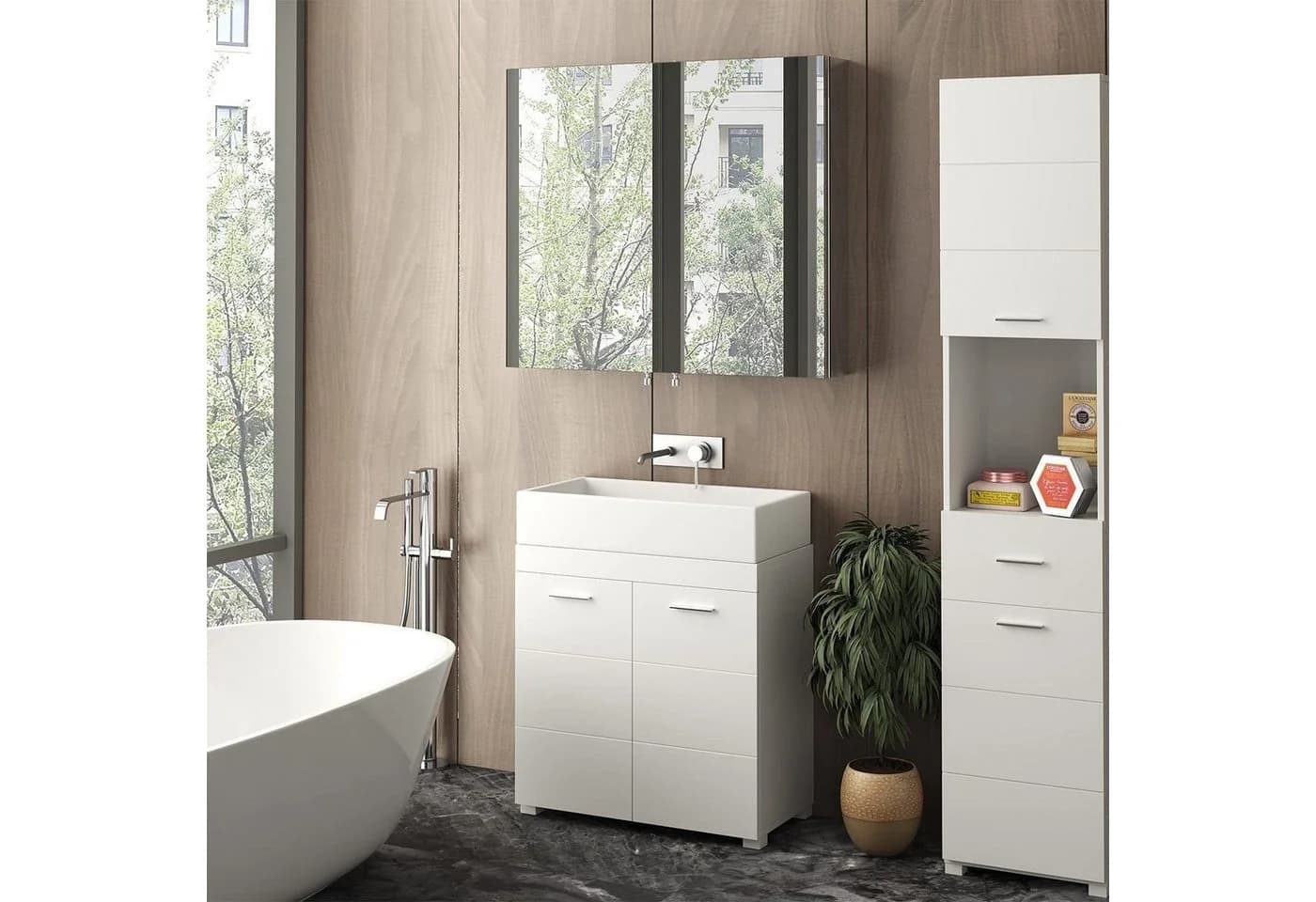 Diyarts Badezimmerspiegelschrank