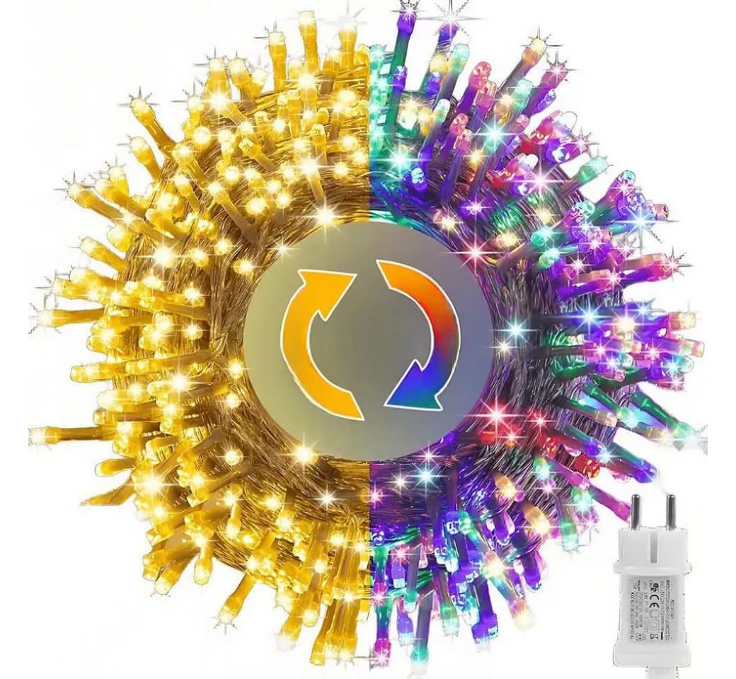 Ollny LED-Lichterkette 300 LEDs Farbwechsel 11 Leuchtmodi - Bild 2