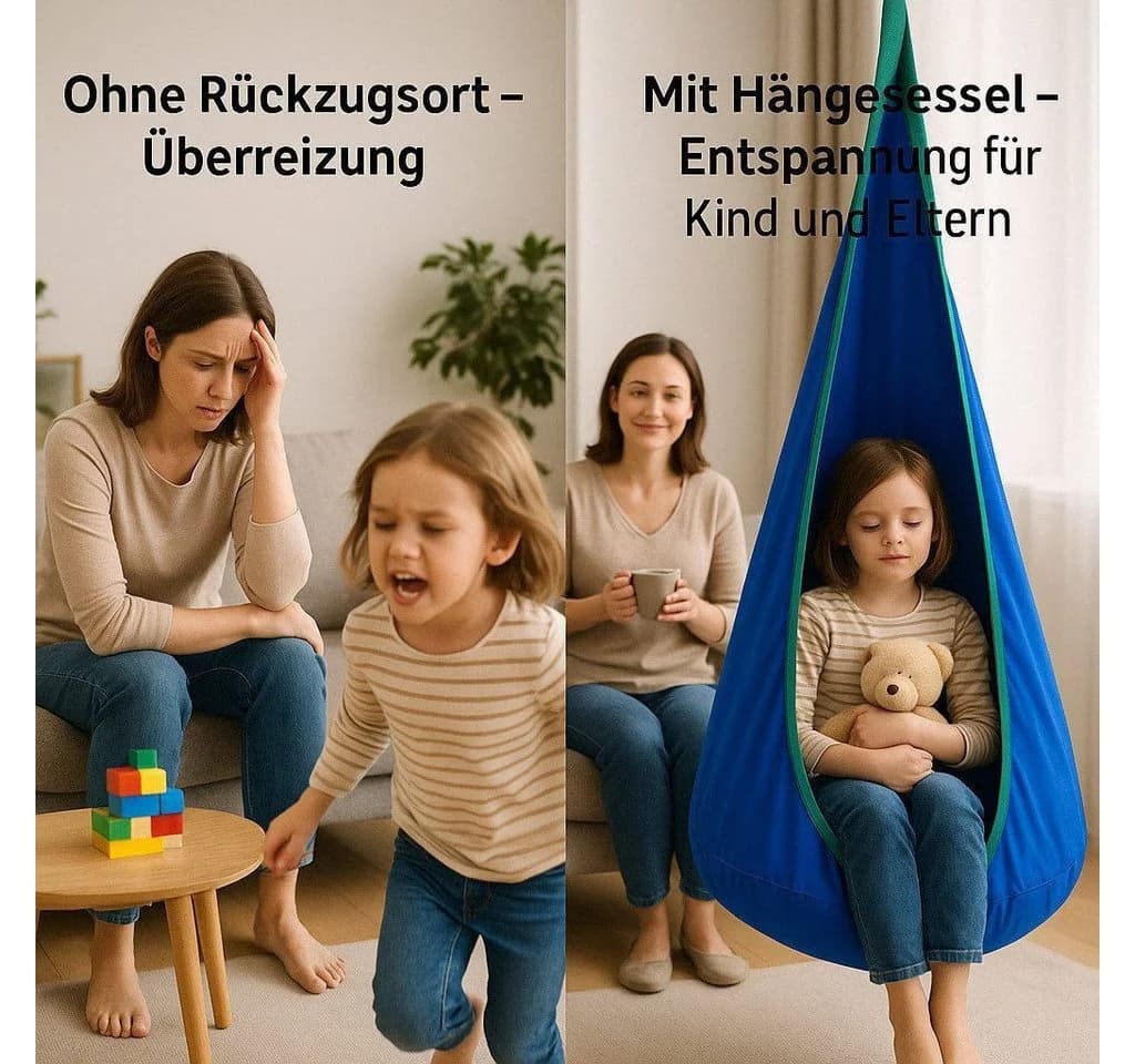 Kronenberg Hängehöhle Kinder-Hängesessel Rosa Baumwolle - Bild 5