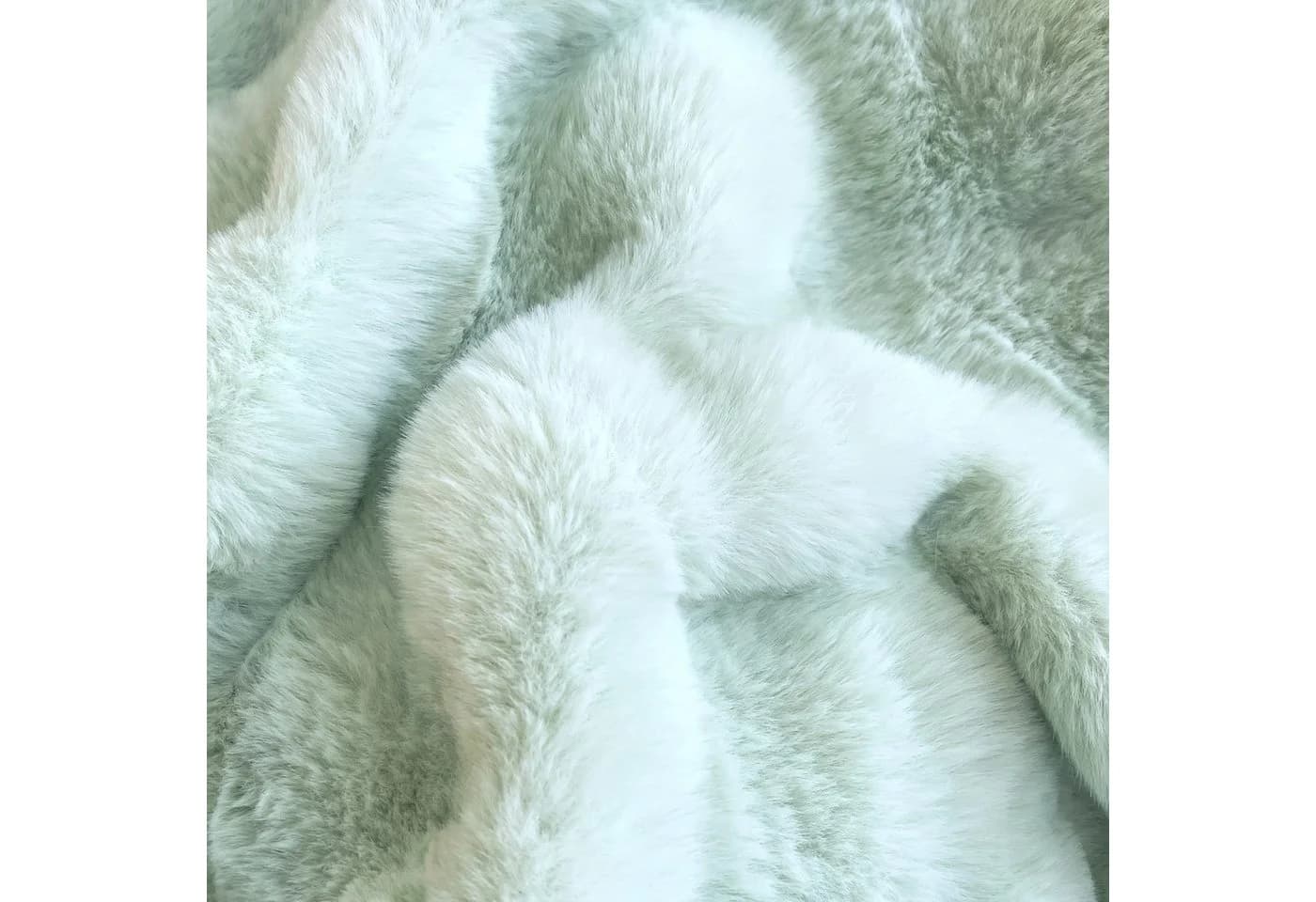 KEAYOO Kuscheldecke Salbeigrün Kunstfell Wohndecke - Bild 5