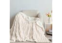 KEAYOO Wohndecke MT09 Sherpa Fleece Kuscheldecke Beige Bild 5