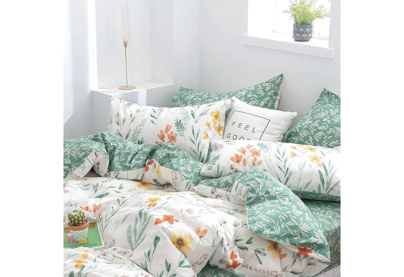 KEAYOO Bettwäsche Blumen 2-teilig Baumwolle - Bild 3
