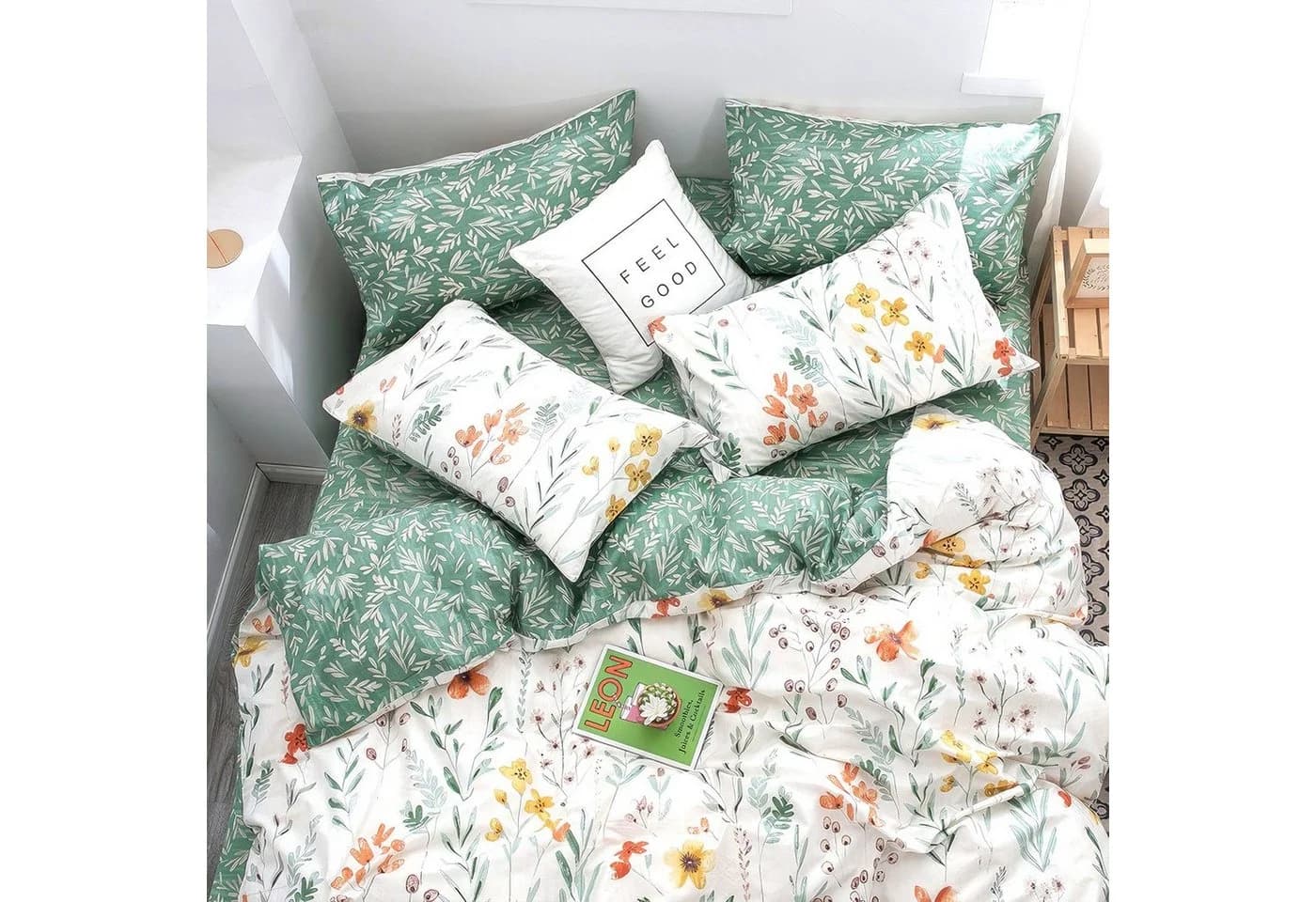KEAYOO Bettwäsche Blumen 2-teilig Baumwolle - Bild 5