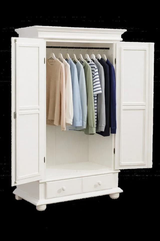 bv-vertrieb Mehrzweckschrank Kleiderschrank Fichte Weiß - Bild 5