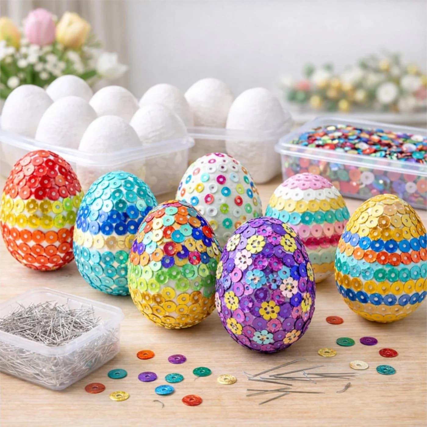 Hey!Easter® Styroporeier 50x Ostern Basteln Bemalen Deko - Bild 3