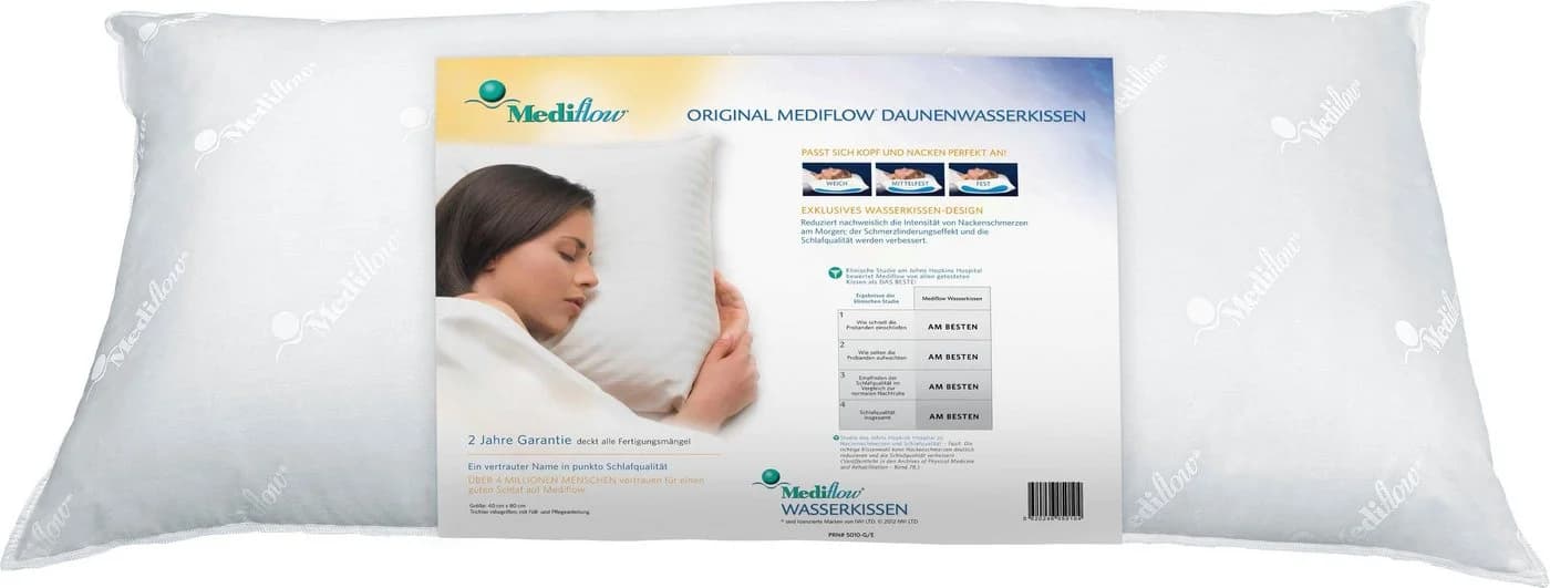 Mediflow Original Daunenwasserkissen 5011 40x80cm Weiß - Bild 2