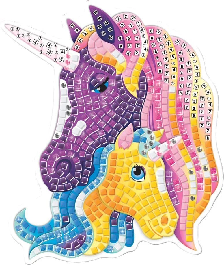 Sticky Mosaics Kreativset Einhörner Bunt