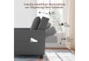 OUNUO Schlafsofa Klein 3 in 1 Klappsofa Schlafhocker Bettfunktion Dunkelgrau Bild 3