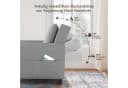 OUNUO Schlafsofa Klein 3 in 1 Klappsofa mit Bettfunktion Hellgrau Bild 3